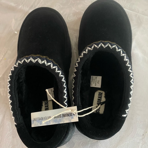 Black platform slipper boots - Picture 2 of 5